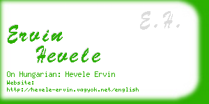 ervin hevele business card